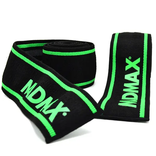 Бинти на коліна MadMax MFA-299 Non slide & slip knee wraps 2.0m Black/Green купити недорого в Україні, фото 9