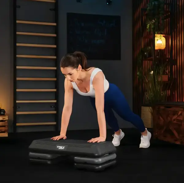Степ платформа Trex Sport TX-038PAS до аеробіки 3-рівнева чорна купити недорого в Україні, фото 2