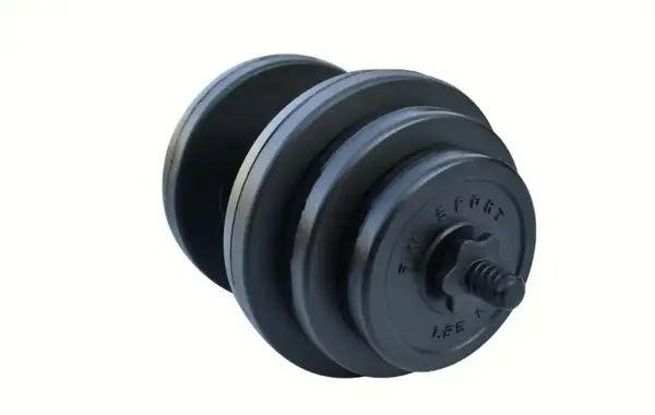 Гантель композитна RN-Sport 18 кг. Скакалка в подарунок купити недорого в Україні, фото 3