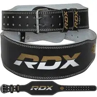 Пояс для тяжелой атлетики RDX 6 кожаный Black Gold M купить