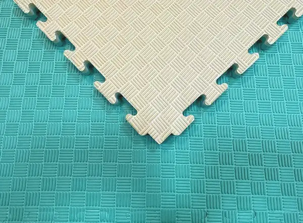 Мат-татамі Ластівчин хвіст 1х1м 20мм Бежево-бірюзовий купити недорого в Україні, фото 2