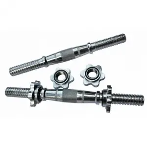 Гриф гантельный Generation Fitness DB-05-1 с замками 450 мм | Серебряный купить