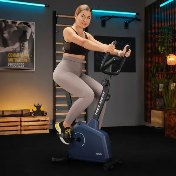 Велотренажер Trex Sport TX-380MB Rigon магнитный темно-синий купить недорого в Украине, фото 2