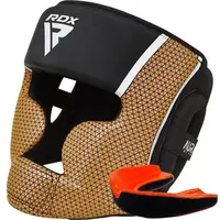 Боксерский шлем RDX AURA PLUS T-17 Black Golden XL | Обхват головы >58 см купить