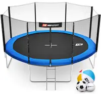 Батут Hop-Sport 14ft (427см) синий с наружной сеткой купить