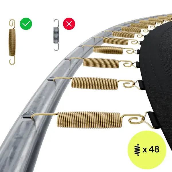 Батут Zipro Jump Pro Premium с внутренней сеткой 8 футов 252 см черно-зеленый купить недорого в Украине, фото 7