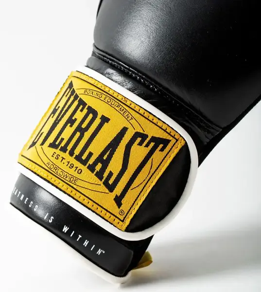 Боксерські рукавиці Everlast 1910 CLASSIC TRAINING GLOVE чорний Уні 16 унцій купити недорого в Україні, фото 2