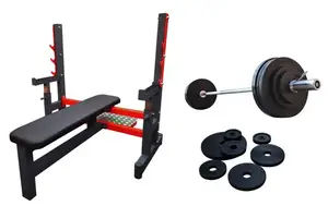 Скамейка для жима RN classic prof + Олимпийская резиновая штанга 100кг купить