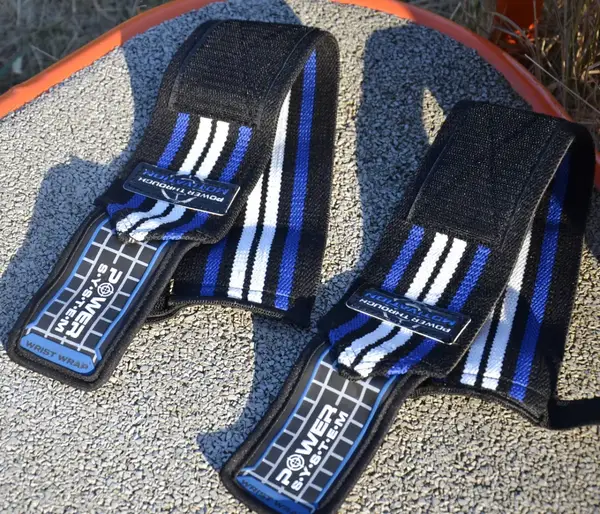 Бинти для зап'ясть (кистьові бинти) Power System PS-3500 Wrist Wraps Blue/Black (пара) купити недорого в Україні, фото 10
