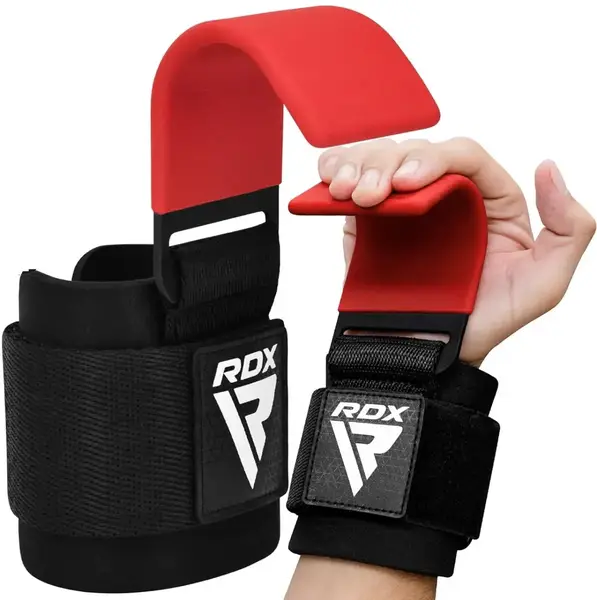 Крюки для тяги на запястье RDX W5 Gym Hook Strap Red Plus купить недорого в Украине, фото 3