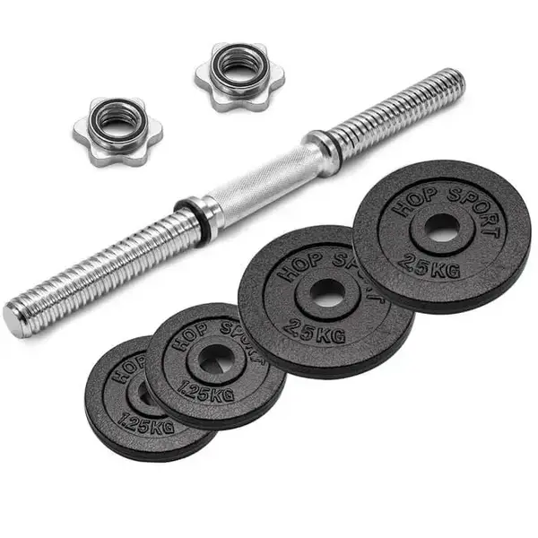 Гантелі металеві Hop-Sport New 10 кг з рукавичками купити недорого в Україні, фото 3