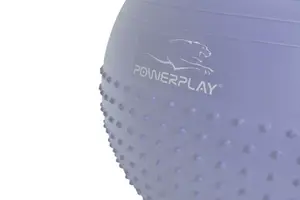 М'яч для фітнесу (фітбол) напівмасажний PowerPlay 4003 Ø75 cm Gymball Sky Blue + помпа купити