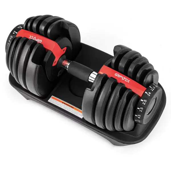 Гантель розбірний регульований Gymtek 2,5-24 кг червоний купити недорого в Україні, фото 3