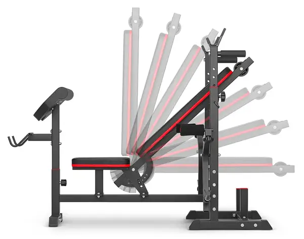 Набор Hop-Sport Premium 69 кг со скамьей HS-1075 Pro и штангой купить недорого в Украине, фото 5