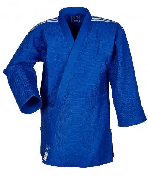 Кимоно для дзюдо Champion III с лицензией IJF | синий/белые полосы 190 | ADIDAS J-IJFB-2 купить недорого в Украине, фото 9
