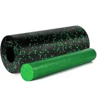 Массажный ролик (роллер) гладкий PowerPlay PP-4348 2 in 1 EPP Foam Roller Черно/Зеленый (33x14см.) купить