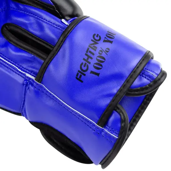 Боксерские перчатки PowerPlay 3004 Classic Черно-Синие 12 унций Black and Blue 12 унций купить недорого в Украине, фото 9