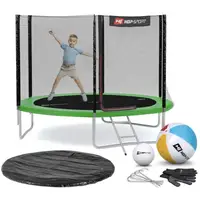 Батут Hop-Sport 10ft (305см) зеленый с наружной сеткой. купить