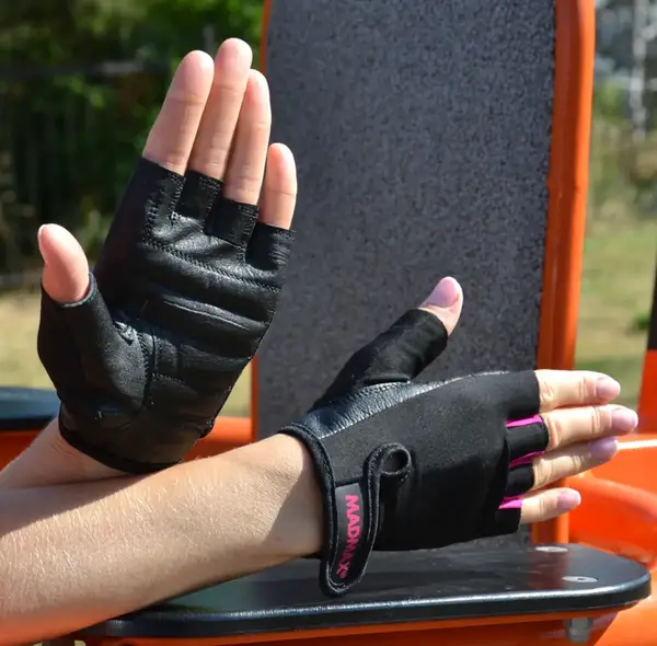 Перчатки для фитнеса MadMax MFG-251 Rainbow Pink M купить недорого в Украине, фото 7