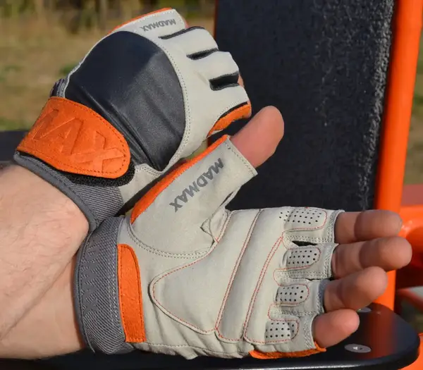 Рукавички для фітнесу MadMax MFG-850 Crazy Grey/Orange L купити недорого в Україні, фото 6