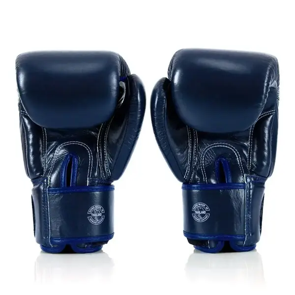 Боксерские варежки Fairtex BGV1-ONE (натуральная кожа) Blue 14 унций (бинты в комплекте) купить недорого в Украине, фото 3