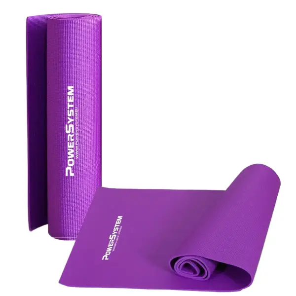Килимок для йоги та фітнесу Power System PS-4014 PVC Fitness-Yoga Mat Purple (173x61x0.6) купити