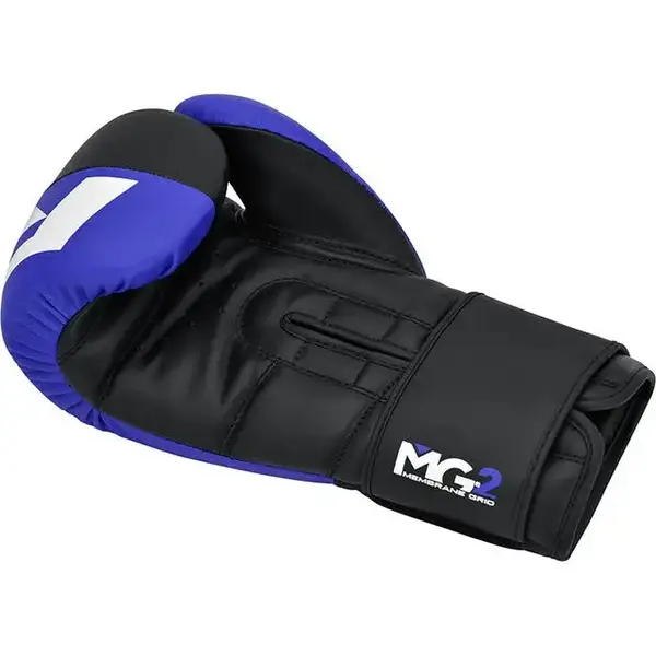 Боксерські рукавиці RDX F4 Boxing Sparring Gloves Hook&Loop BLUE/BLACK 10 унцій (капа у комплекті) купити недорого в Україні, фото 4