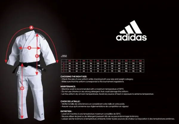 Кимоно для дзюдо Adidas серии Club с серебряными полосами на плечах белое 150 | Adidas J350P купить недорого в Украине, фото 8
