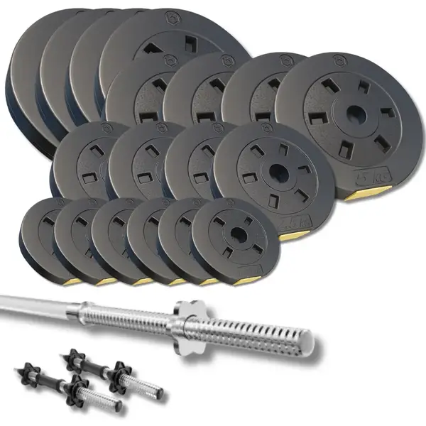 Набір зі штангою та гантелями Besport PowerPro 92кг (гриф 218 см) купити