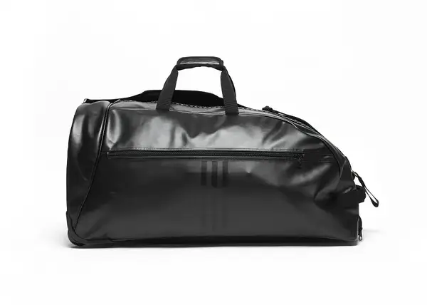 Сумка на колесах з білим логотипом Combat Sports | чорна | ADIDAS ADIACC056CS купити недорого в Україні, фото 5