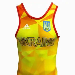 Костюм для боротьби (трико) UWW | жовтий | ADIDAS 1633RED V1 купити