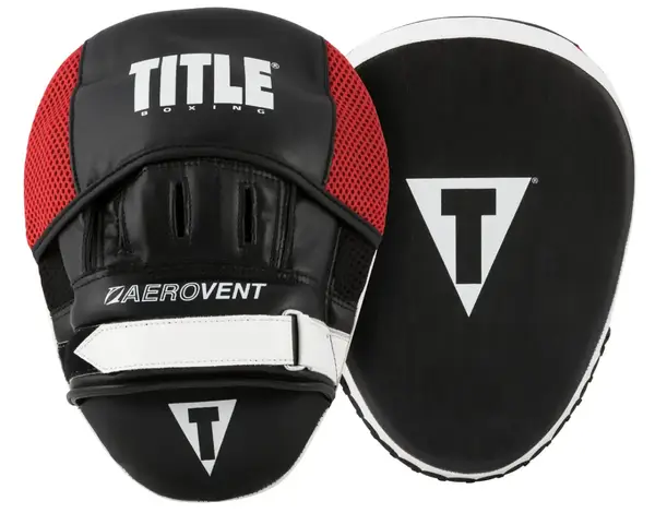 Лапи боксерські TITLE Boxing Aerovent Excel Incredi-Mitts 2.0 Black/Red/White купити