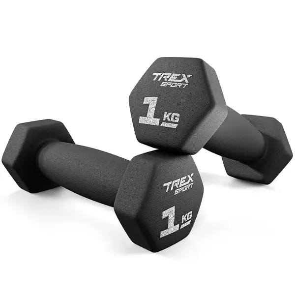 Гантелі для фітнесу неопренові TREX Sport TX-010VD 2x1 кг купити недорого в Україні, фото 11