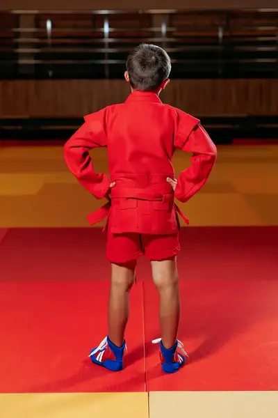 Форма для самбо (самбовка) червона TM "Kintayo", 130 зріст, щільність 550 гр/м.кв. купити недорого в Україні, фото 4