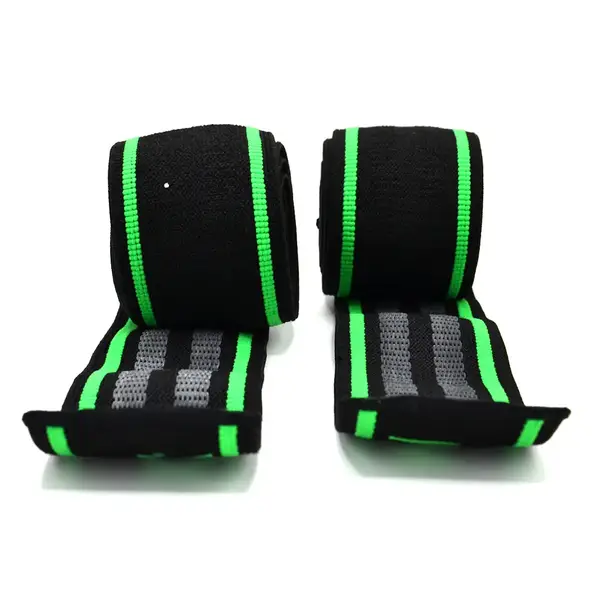 Бинти на коліна MadMax MFA-299 Non slide & slip knee wraps 2.0m Black/Green купити недорого в Україні, фото 10
