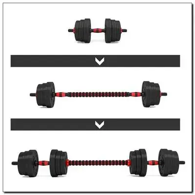 Набір штанга+гантелі HMS SGP20 - 20 кг, чорно-червоний купити недорого в Україні, фото 9