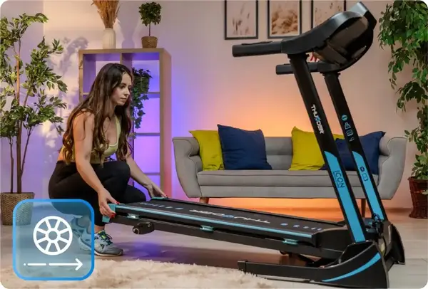 Беговая электрическая дорожка THUNDER ICON-BLUE купить недорого в Украине, фото 3