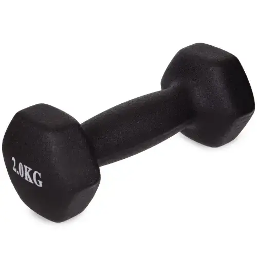 Гантель для фитнеса с неопреновым покрытием Generation Fitness FF51D4A-2kg (черный) купить