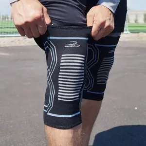 Наколінники спортивні PowerPlay PP-4099 Knee Support Чорно/Сині S/M (пара) купити