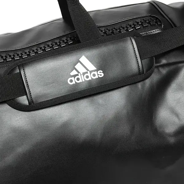 Сумка на колесах з білим логотипом Combat Sports | чорна | ADIDAS ADIACC056CS купити недорого в Україні, фото 3