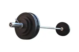 Штанга для жима прорезиненная на 105 кг с олимпийским грифом. купить