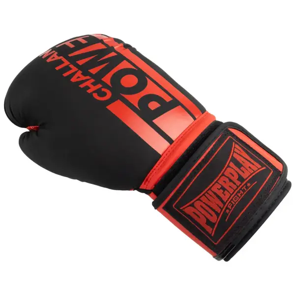 Боксерские перчатки PowerPlay 3086 Matt Challenger Черно-Красные 10 унций купить недорого в Украине, фото 4