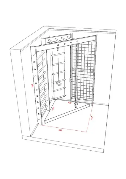 Спортивная стенка для детей SportBaby "Sport 4-240" купить недорого в Украине, фото 5