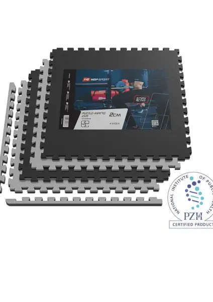 Мат-пазл Hop-Sport EVA 2см HS-A020PM - 4 частини чорно-сірий купити недорого в Україні, фото 2