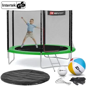 Батут Hop-Sport 10ft (305см) зеленый с наружной сеткой. купить