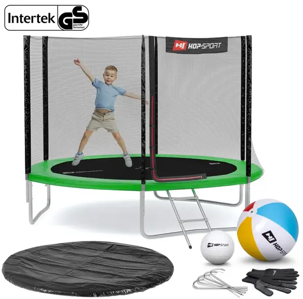 Батут Hop-Sport 10ft (305см) зеленый с наружной сеткой. купить недорого в Украине, фото 2