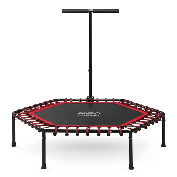 Батут для фітнесу Neo-Sport 1104 з поручнем 4 фути 127 см чорно-червоний купити