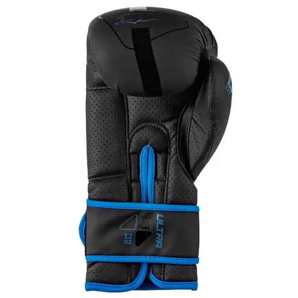 Боксерские перчатки PowerPlay 3024 Ultra Mat Черно-Темно синие 12 унций купить недорого в Украине, фото 3