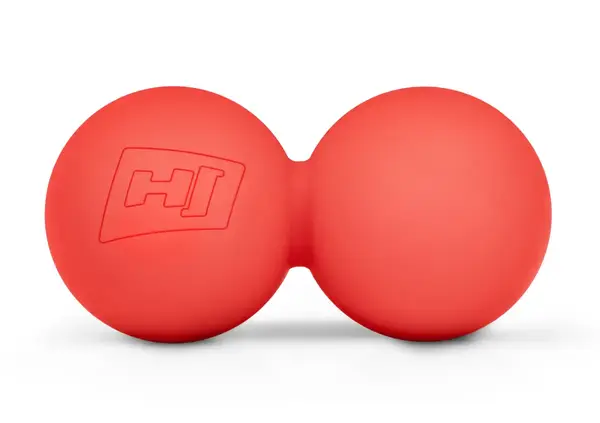 Силиконовый массажный двойной мяч 63 мм Hop-Sport HS-S063DMB красный купить