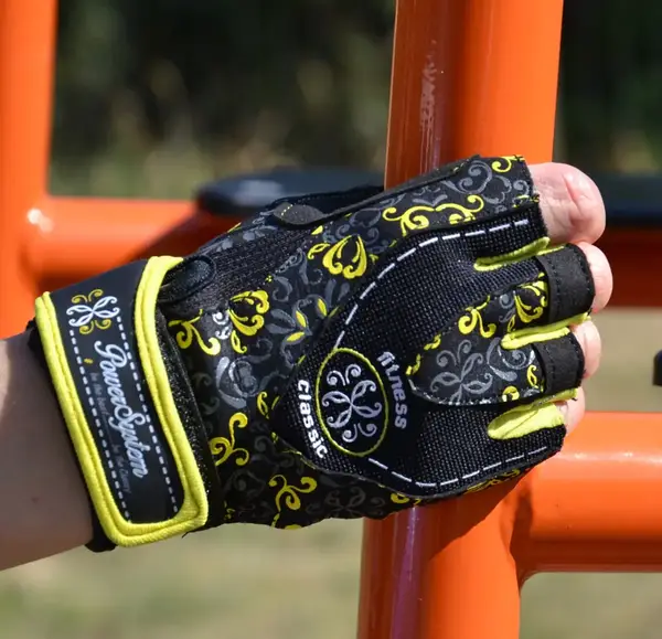 Рукавички для фітнесу Power System PS-2910 Classy Жіночі Yellow M купити недорого в Україні, фото 8